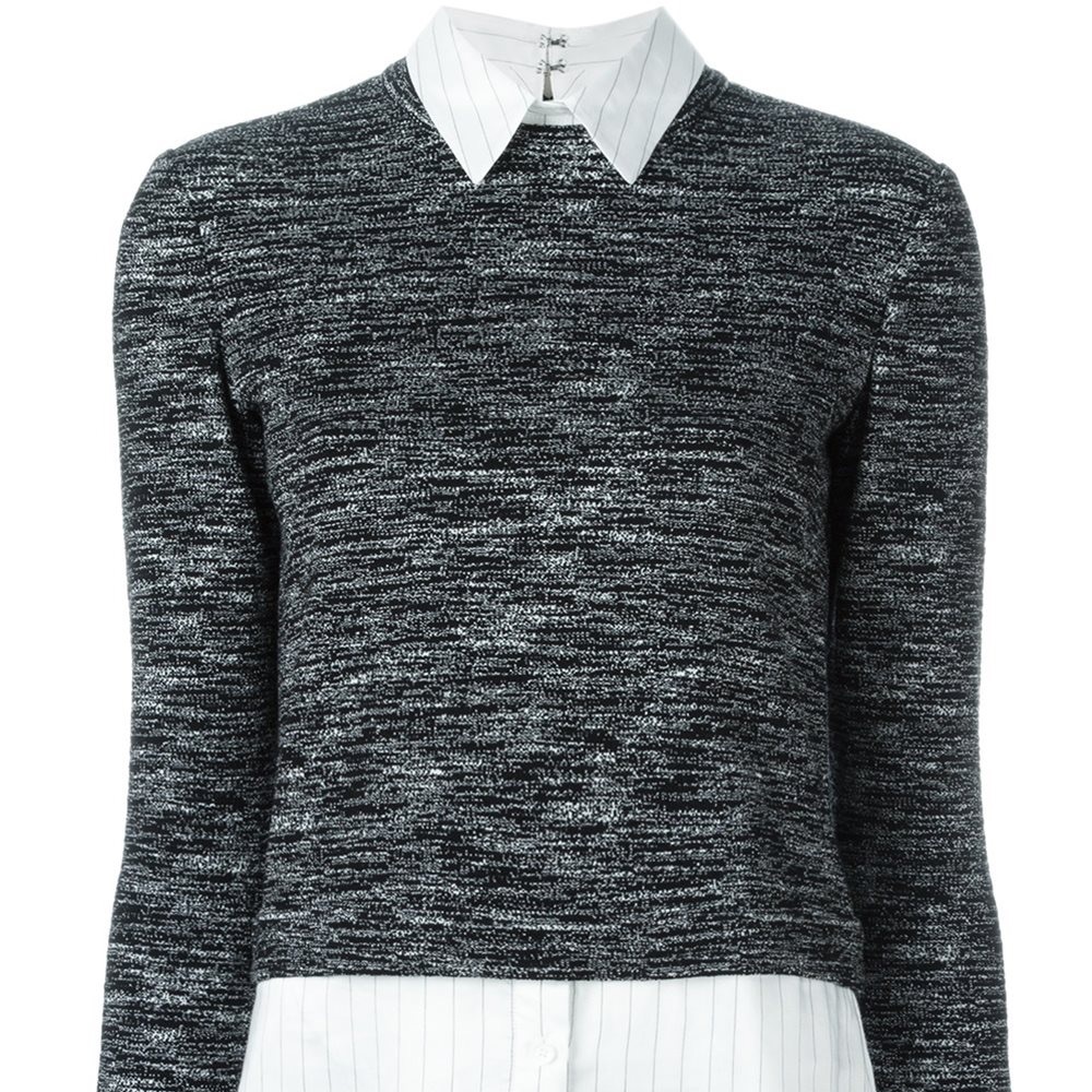 Alice and Olivia melange sweater with underlay